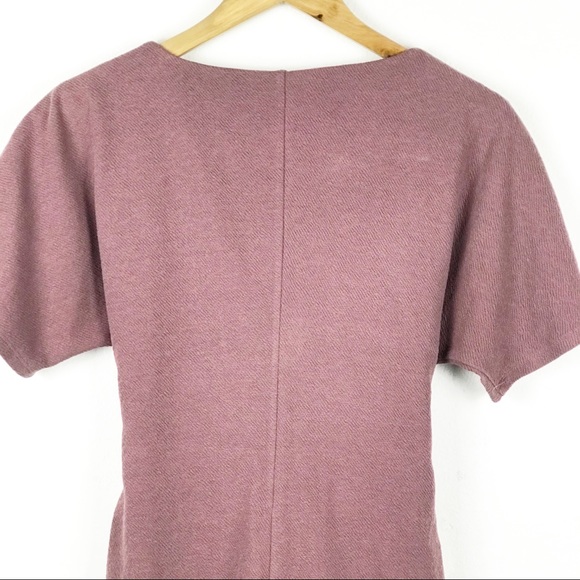 Express Dolman Sleeve Tie Waist Mauve Dress - Picture 8 of 9